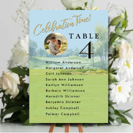 Celebration Golf Wedding Seating 10 Guest Names Tischnummer