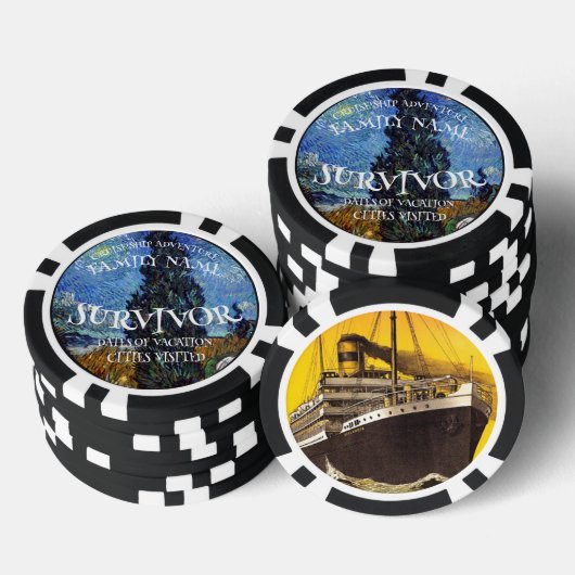 Celebration Grad Rente 2024 Kreuzfahrtschiff Pokerchips (Stapel)