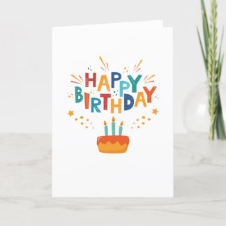 Celebration Happy Birthday Card Dankeskarte