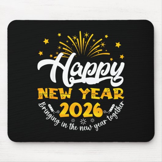 Celebration Happy New Year 2026 Nye New Years Eve Mousepad (Vorne)