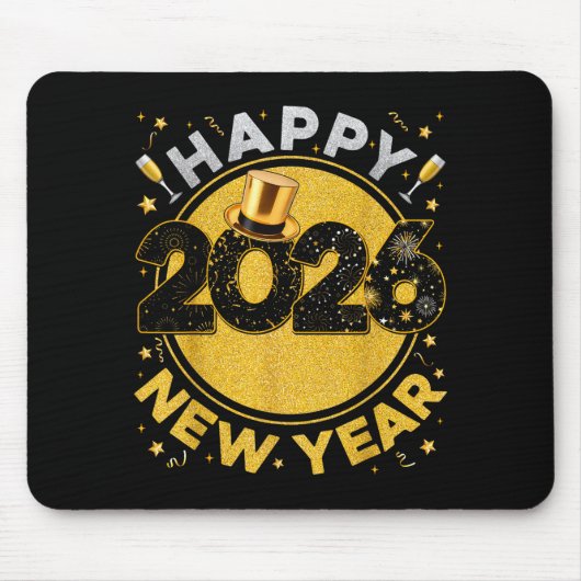 Celebration Happy New Year Eve 2026 Party Men Wome Mousepad (Vorne)