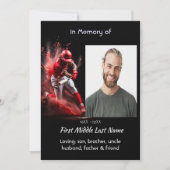 Celebration Life Service Baseball Softball Player Einladung (Vorderseite)