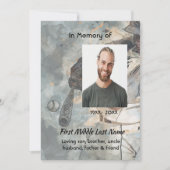 Celebration Life Service Memorial Baseball Player Einladung (Vorderseite)