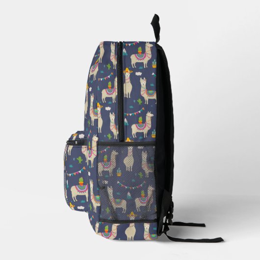 Celebration Llama Pattern Bedruckter Rucksack (Rechts)