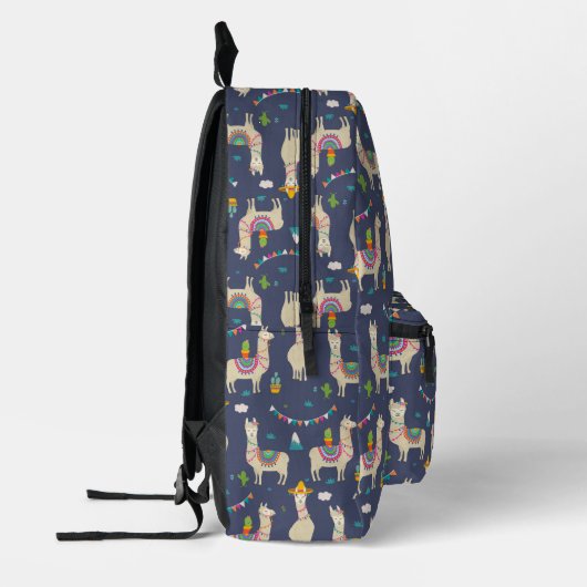 Celebration Llama Pattern Bedruckter Rucksack (Links)