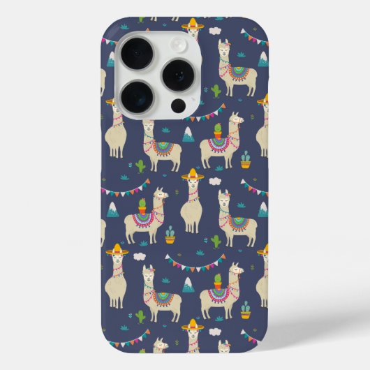 Celebration Llama Pattern Case-Mate iPhone Hülle (Rückseite)