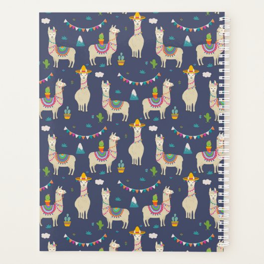 Celebration Llama Pattern Planer (Rückseite)