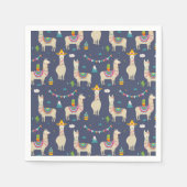 Celebration Llama Pattern Serviette (Vorderseite)