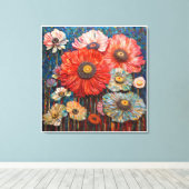 celebration of floral life anemones leinwanddruck (Insitu (Holzboden))