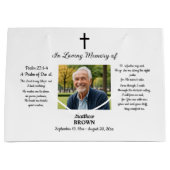 Celebration Of Life 1 Photo Bible Verse  Große Geschenktüte (Vorderseite)