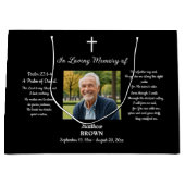 Celebration Of Life 1 Photo Bible Verse  Große Geschenktüte (Vorderseite)