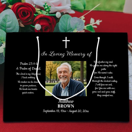 Celebration Of Life 1 Photo Bible Verse  Große Geschenktüte