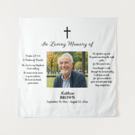 Celebration Of Life 1 Photo Bible Verse Wandteppich