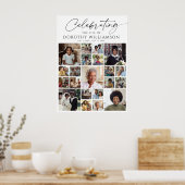 Celebration of Life 21 Photo Collage Memorial Poster (Küche)