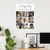 Celebration of Life 21 Photo Collage Memorial Poster (Heimbüro)
