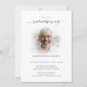 Celebration of Life 2 Photos Memorial Modern Einladung (Rückseite)