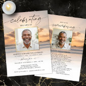 Celebration of Life Beach Sunset Photo Invitation Einladung