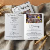 Celebration of Life Bi-Fold Funeral Program Photo Flyer