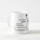 Celebration Of Life Bible Verse Funeral Keepsake Kaffeetasse (Vorderseite Links)