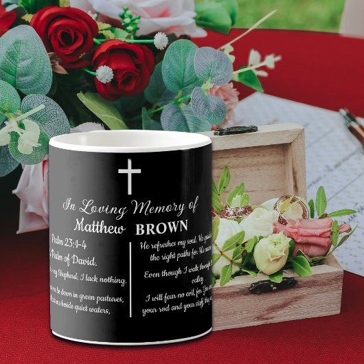 Celebration Of Life Bible Verse Funeral Keepsake Kaffeetasse