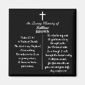 Celebration Of Life Bible Verse Funeral Keepsake Magnet (Vorne)