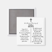 Celebration Of Life Bible Verse Funeral Keepsake Magnet (Vorderseite/Rückseite)