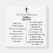 Celebration Of Life Bible Verse Funeral Keepsake Magnet (Vorne)