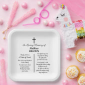 Celebration Of Life Bible Verse Funeral Pappteller (Party)