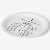 Celebration Of Life Bible Verse Funeral Pappteller (Schrägansicht)