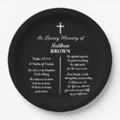 Celebration Of Life Bible Verse Funeral Pappteller (Vorderseite)
