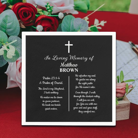 Celebration Of Life Bible Verse Funeral Serviette