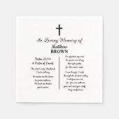 Celebration Of Life Bible Verse Funeral Serviette (Vorderseite)