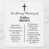 Celebration Of Life Bible Verse Funeral Weinetikett (Einzelnes Label)