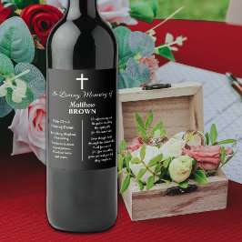 Celebration Of Life Bible Verse Funeral Weinetikett