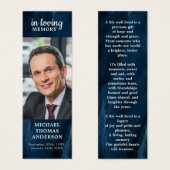 Celebration Of Life Blue Marble Poem Bookmark      (Vorne & Hinten)