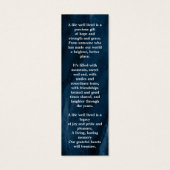 Celebration Of Life Blue Marble Poem Bookmark      (Rückseite)
