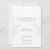 Celebration of Life Calla Lily Funeral Memorial Einladung (Rückseite)