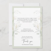 Celebration of Life Calla Lily Funeral Memorial Einladung (Rückseite)