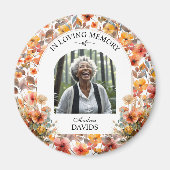 Celebration Of Life Floral Funeral Keepsake Magnet (Vorne)