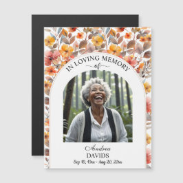 Celebration Of Life Floral Magnetic Keepsake Magnetkarte