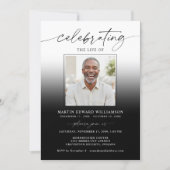 Celebration of Life Funeral 2 Photos Memorial Einladung (Vorderseite)