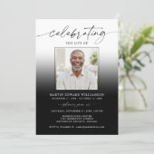 Celebration of Life Funeral 2 Photos Memorial Einladung (Stehend Vorderseite)