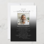 Celebration of Life Funeral 2 Photos Memorial Einladung (Rückseite)