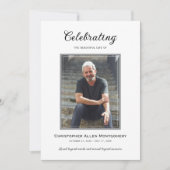 Celebration of Life Funeral Memorial Einladung (Vorderseite)