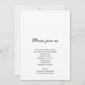 Celebration of Life Funeral Memorial Einladung (Rückseite)