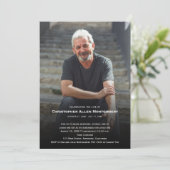 Celebration of Life Funeral Memorial Einladung (Stehend Vorderseite)
