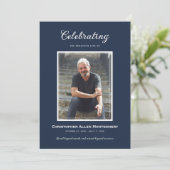 Celebration of Life Funeral Memorial Einladung (Stehend Vorderseite)