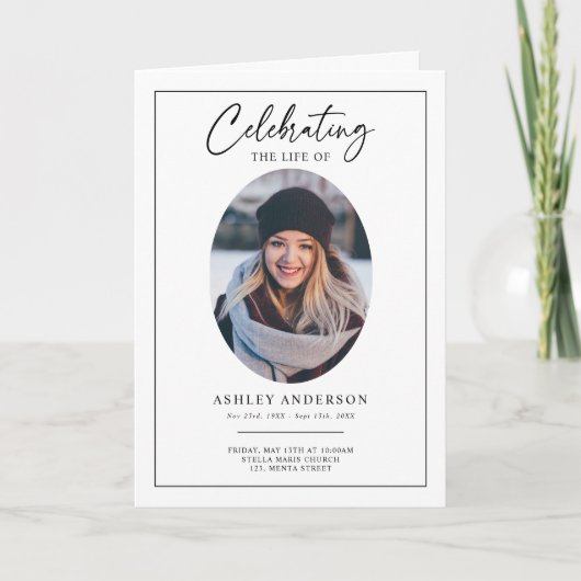 Celebration of Life Funeral Memorial Service Programm (Vorderseite)