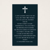 Celebration Of Life Funeral Photo Prayer Cards (Rückseite)