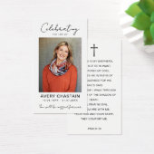 Celebration Of Life Funeral Photo Prayer Cards (Schreibtisch)